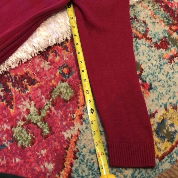 NWOT J Jill maroon cardigan zipper sides L - Picture 14 of 16